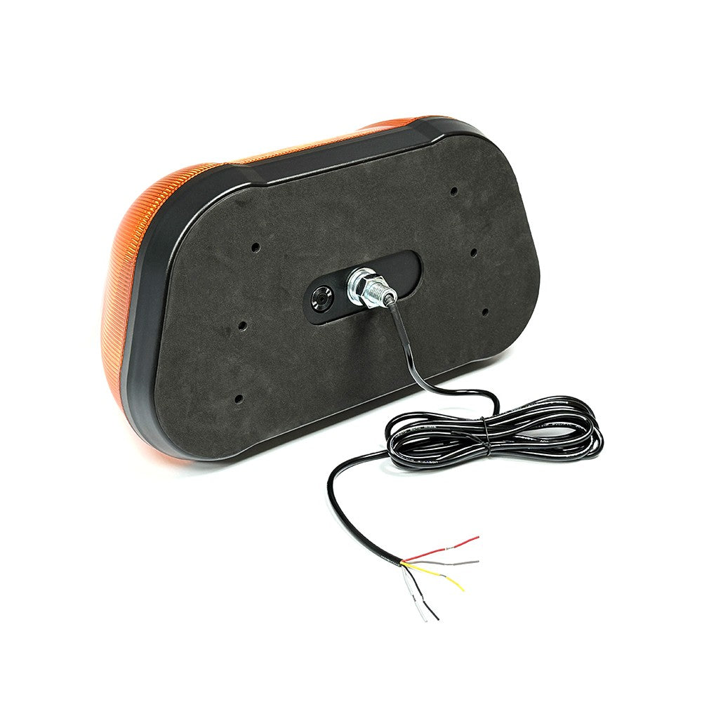 LED High Profile Mini Light Bar with wire, designed for commercial vehicles, featuring aerodynamic shape and multi-voltage input, ideal for efficient fleet illumination.