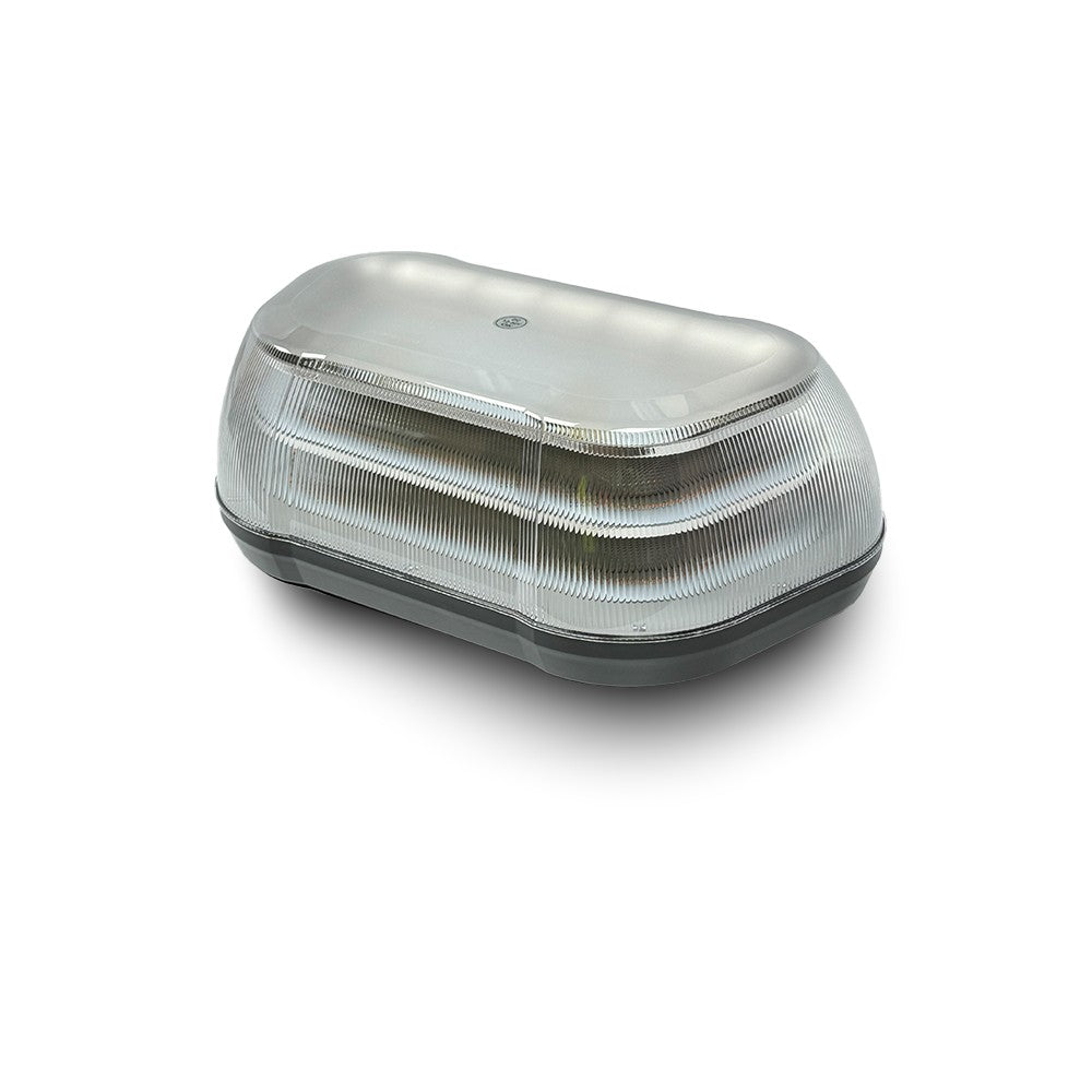 LED High Profile Mini Light Bar for commercial vehicles, featuring aerodynamic design and silver finish, ideal for efficient illumination on electric vehicles.