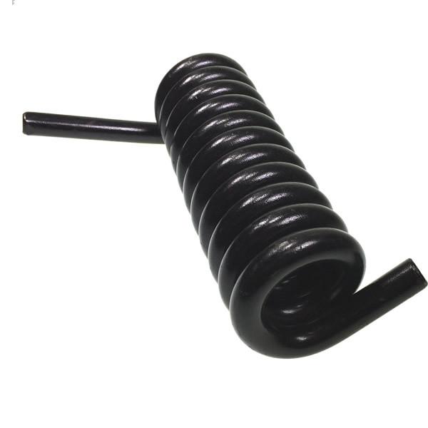 RH Coiled Small Dia DA Spring, 2.25 Dia, designed for durability, featured as a close-up black coil, ideal for large commercial vehicle tail lift systems.