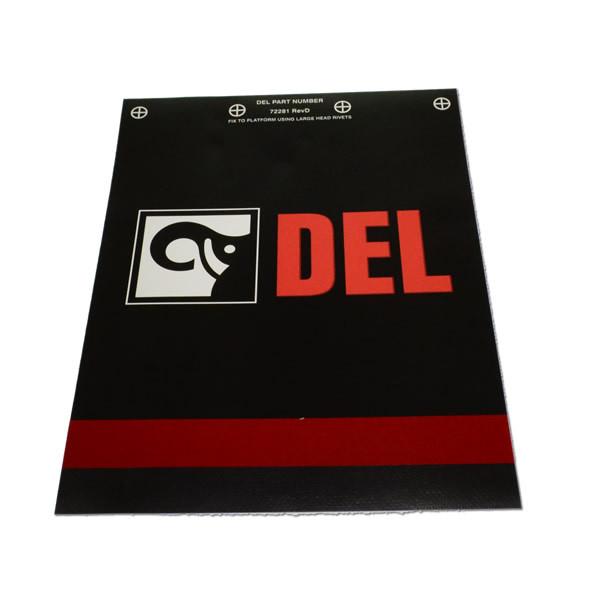 Tailift Warning Flag package featuring a distinctive logo, ideal for enhancing safety on commercial trailers.