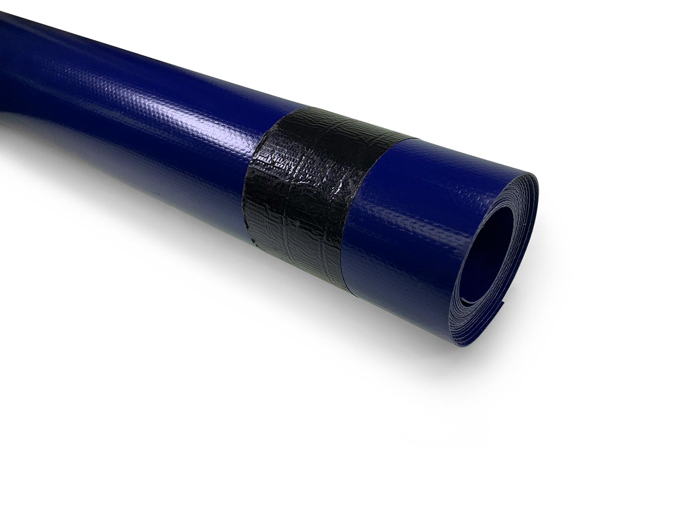 Curtain Material: Blue roll of high-quality 900gsm Panama PVC, 3m x 1m, ideal for commercial trailer use.