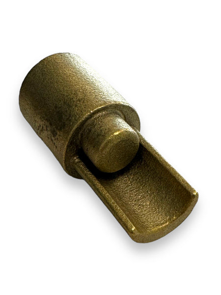 Bottom Pole Adapter for 25mm Schmitz Pole, featuring a gold metal cylindrical design with bolt, suitable for commercial trailer parts.