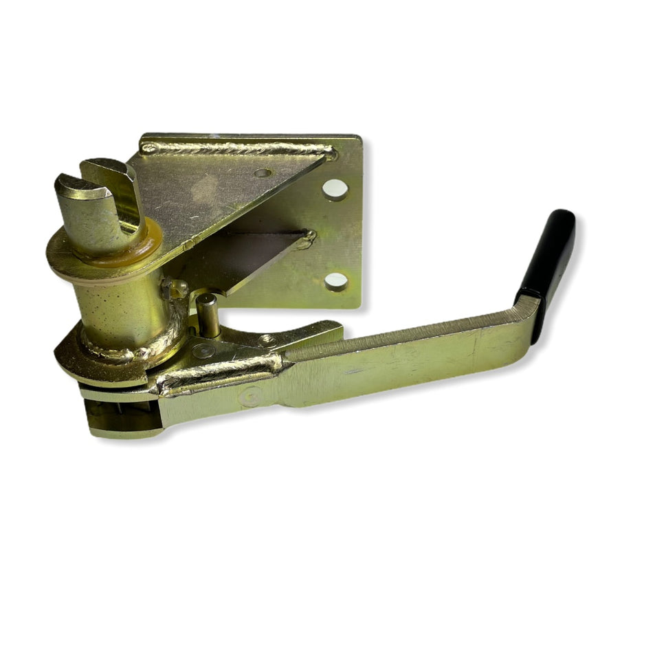 LD Style Front Tensioner, a metal tool featuring a handle and screw components, designed for securing large commercial vehicle parts.