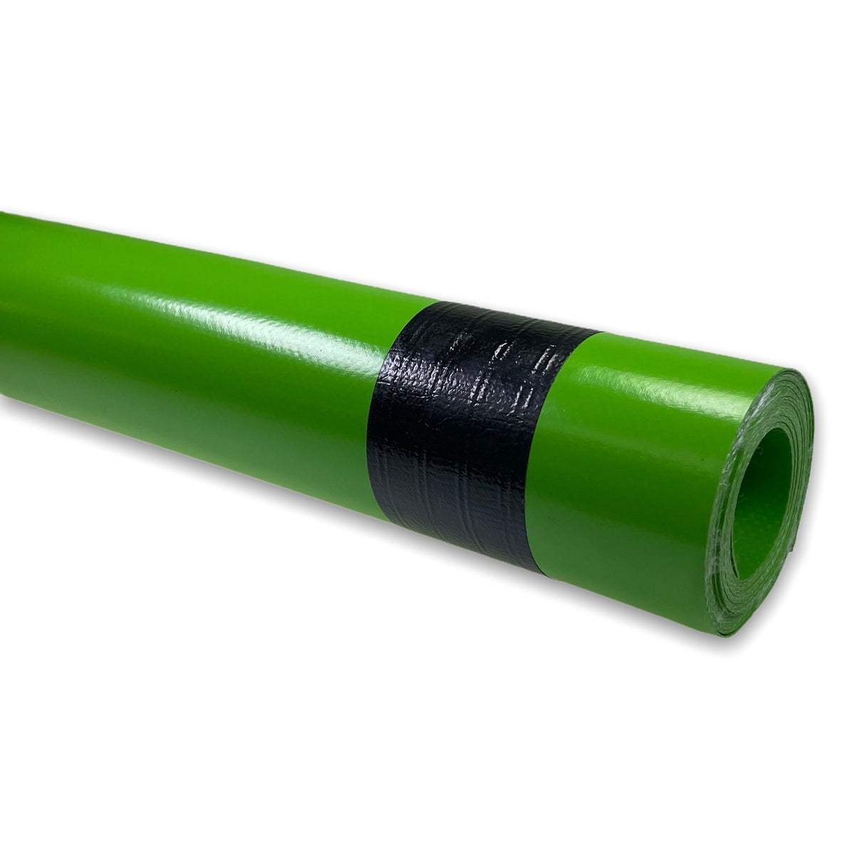 Curtain Material roll, showcasing durable 900gsm Panama PVC, ideal for commercial trailers. Visible as a green and black tube, sold in 3x1 meter sizes.
