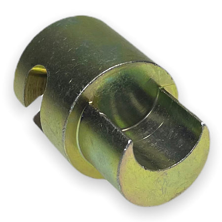 Bottom Cam / Pole Coupler - LHF/RHR, a metal cylindrical hardware component with a central hole, used in commercial trailer parts for specific positioning.