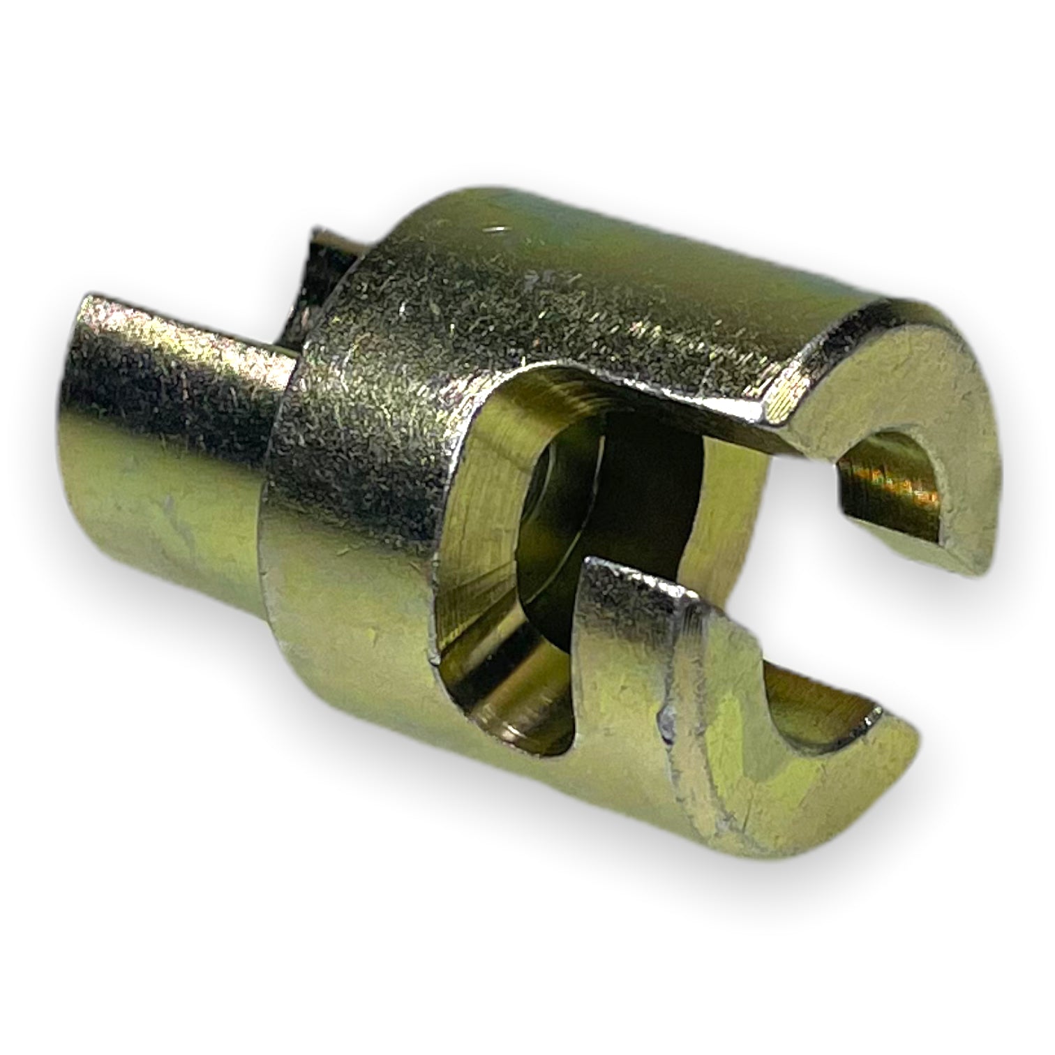 Bottom Cam / Pole Coupler - LHF/RHR, close-up of a metal fastener piece, used in commercial trailer parts from Nationwide Trailer Parts Ltd.