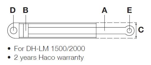 Liftcylinder HC37 Haco to Suit DH-LM 1500/2000 (CH37.060.35.0310.L) , Haco Tail Lift Parts - HACO, Nationwide Trailer Parts Ltd - 2
