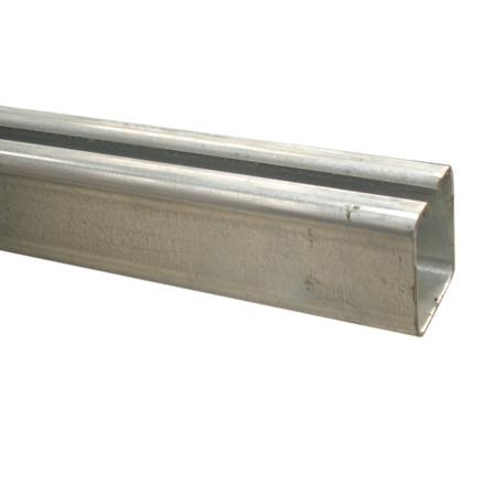 Steel Curtain Track - 4 Metres, featuring a close-up of the galvanized steel profile, ideal for commercial trailers.