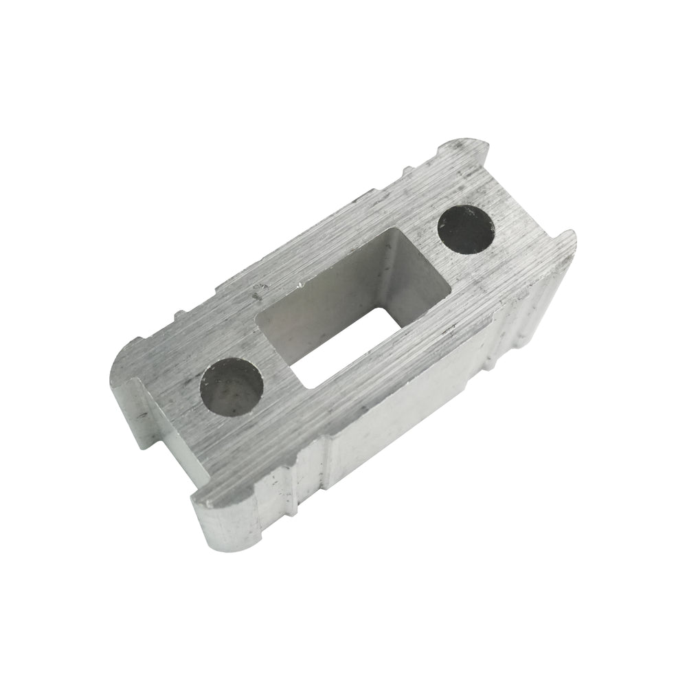 Hinge swing point 60cc-40mm HACO for Dhollandia, featuring a durable metal design with holes for fitting, offered by Nationwide Trailer Parts Ltd for fast UK delivery.