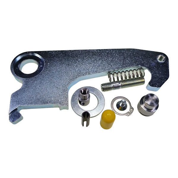 Extended Safety Catch Assy for TL1000, featuring a metal tool with various screws, suitable for commercial trailer and vehicle maintenance.