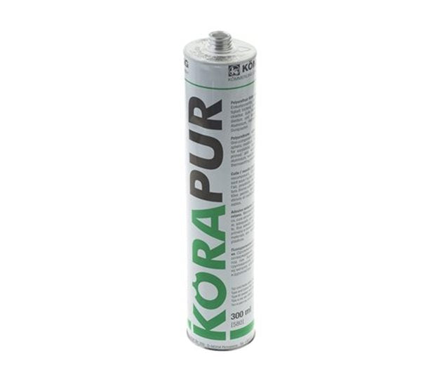 Korapur 125 Elastic Adhesive and Sealant Cartridge - Black 300ml