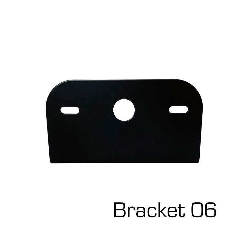 Mounting Bracket For Directional Lights (L-Shape) with central hole, suitable for various sizes and compatible with multiple NTP models.