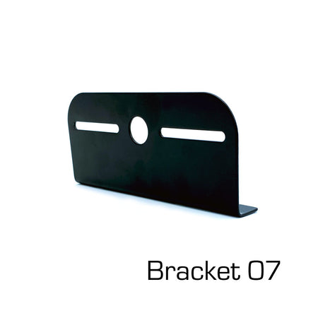Mounting Bracket For Directional Lights (L-Shape) with center hole, suitable for various trailer parts, available in three sizes for flexible installation.