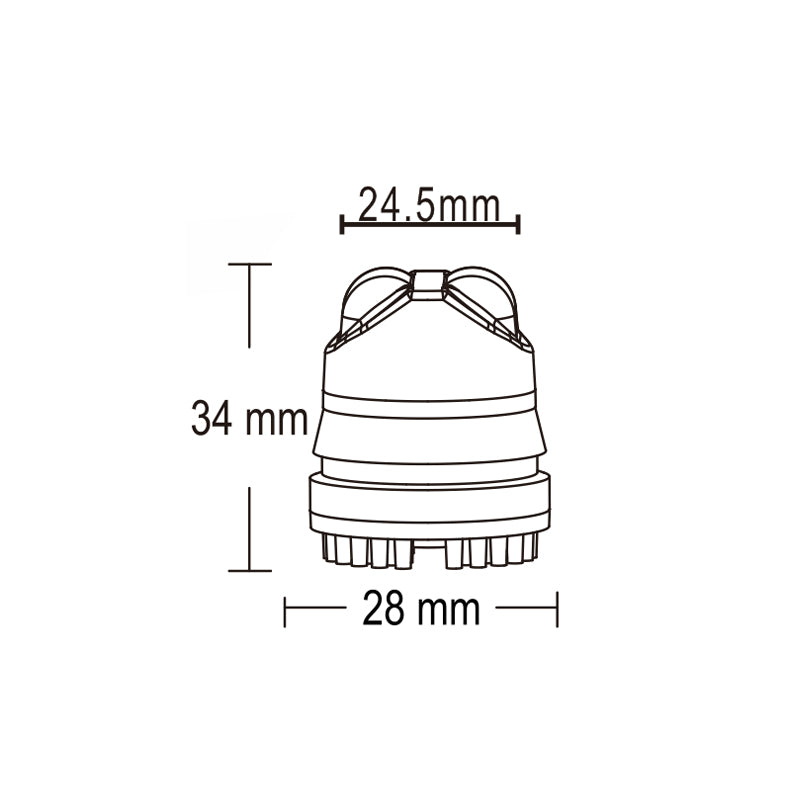 Hide Away Covert AMBER LED Light Kit sketch, showing diagram and measurements for discreet vehicle installation with high-powered LEDs and multiple flash patterns.