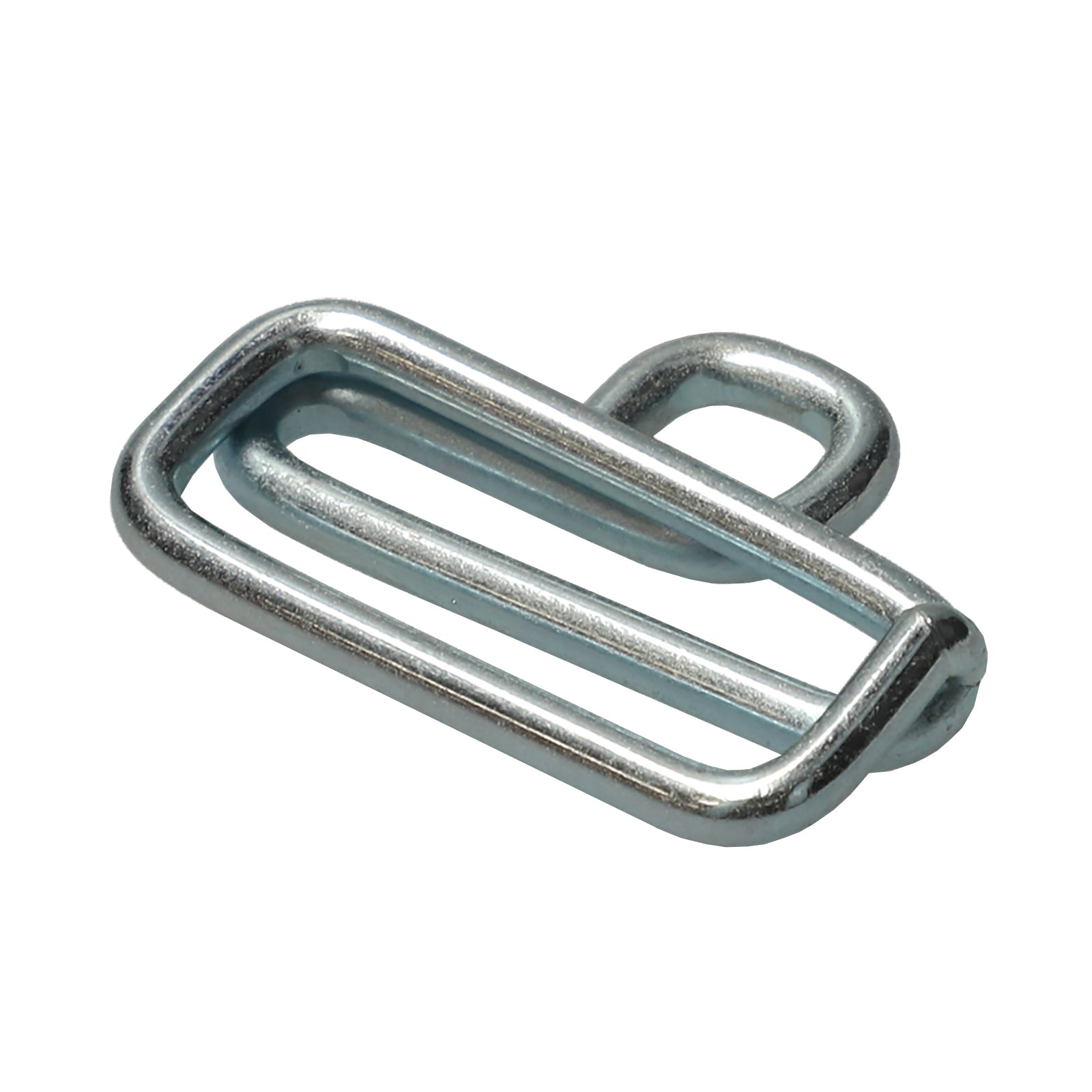 Strap Slide Adjuster for Roof Mounted Bungee Systems, featuring a robust metal loop for adjustable strap positioning, ideal for secure load restraint in commercial trailers.