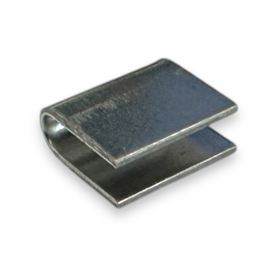 Rubbing plate MB motor HACO, a metal clip component designed for Dhollandia Tail Lifts, depicted on a plain white background.