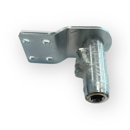 O/S 9/16 Hinge Pin Assembly, metal piece with plastic wrap and holes, used in commercial trailer hardware.