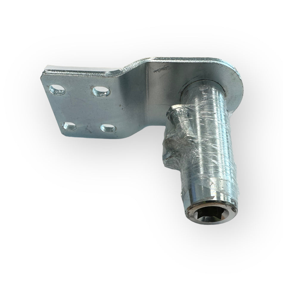 O/S 9/16 Hinge Pin Assembly, metal piece with plastic wrap and holes, used in commercial trailer hardware.