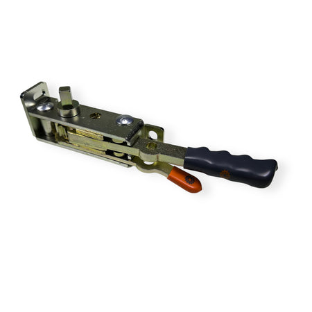 R70 Ratchet Tensioner with metal piece and black handle, featuring a 12mm square spindle, used as a direct replacement for the Thiriet tensioner.