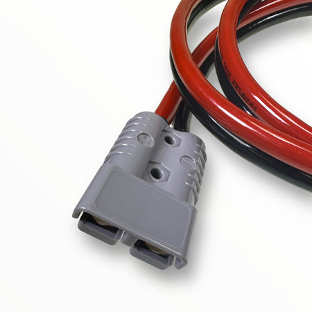 Tail Lift Lead - Anderson Plug to Anderson Plug, featuring a close-up of durable twin-flex 35mm cable, suitable for trailer battery connections.