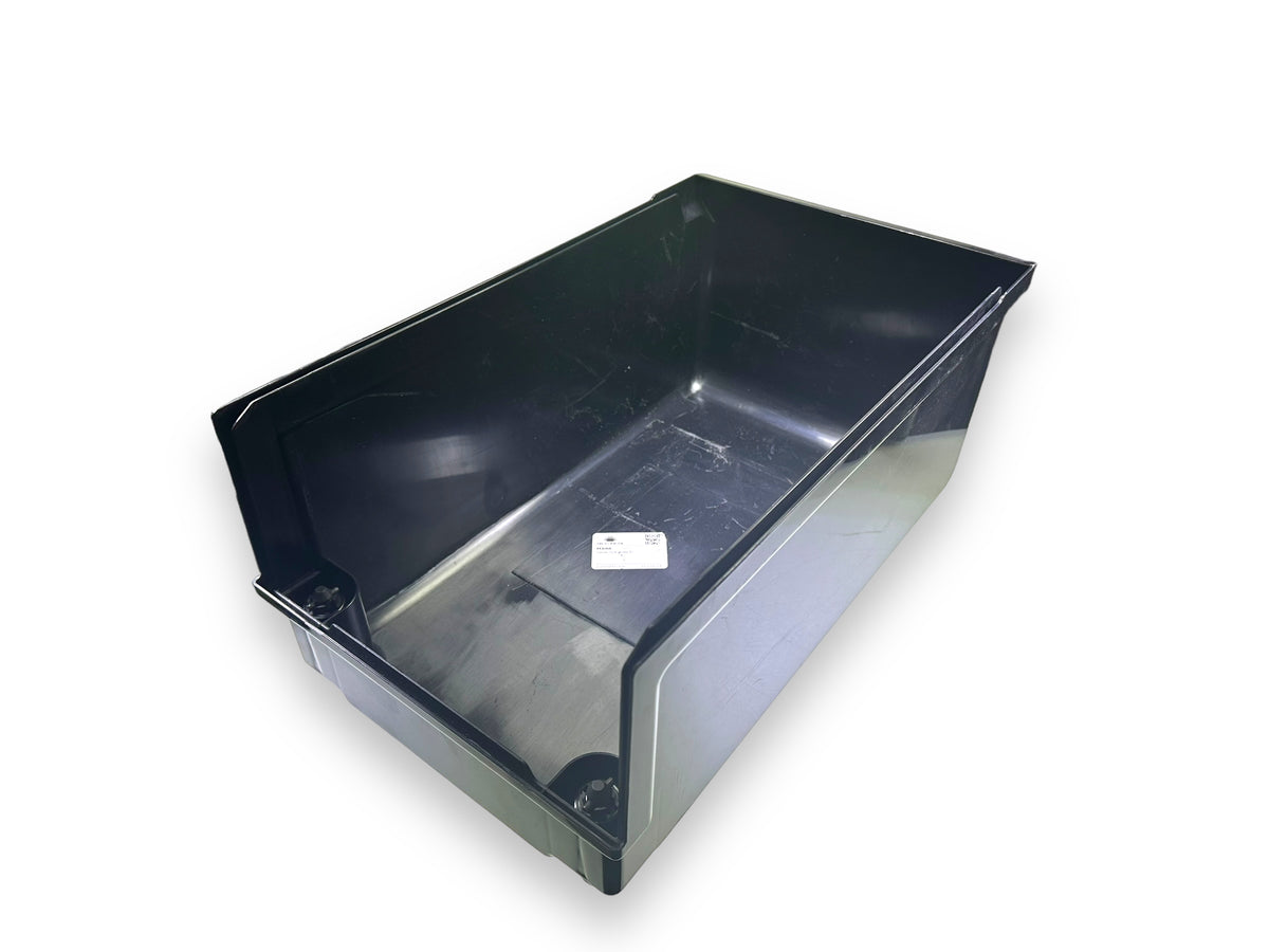 Cover Hydro Powerpack 5l for Dhollandia tail lifts, featuring a black plastic container with a white label, suitable for commercial trailer parts.
