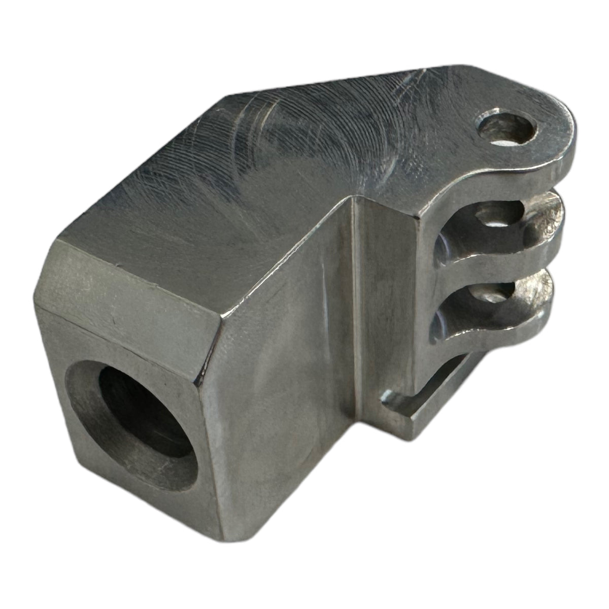 Chain Anchor Foot R/H 1500KG, a robust metal machinery part, suitable for commercial trailers, showcasing detailed close-ups of its structure.
