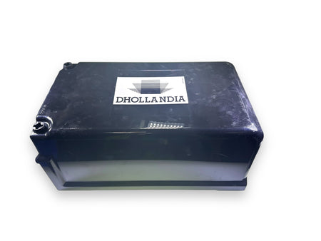 Cover Hydro Powerpack 5l by Dhollandia, a black rectangular box with a white label, designed for tail lifts.