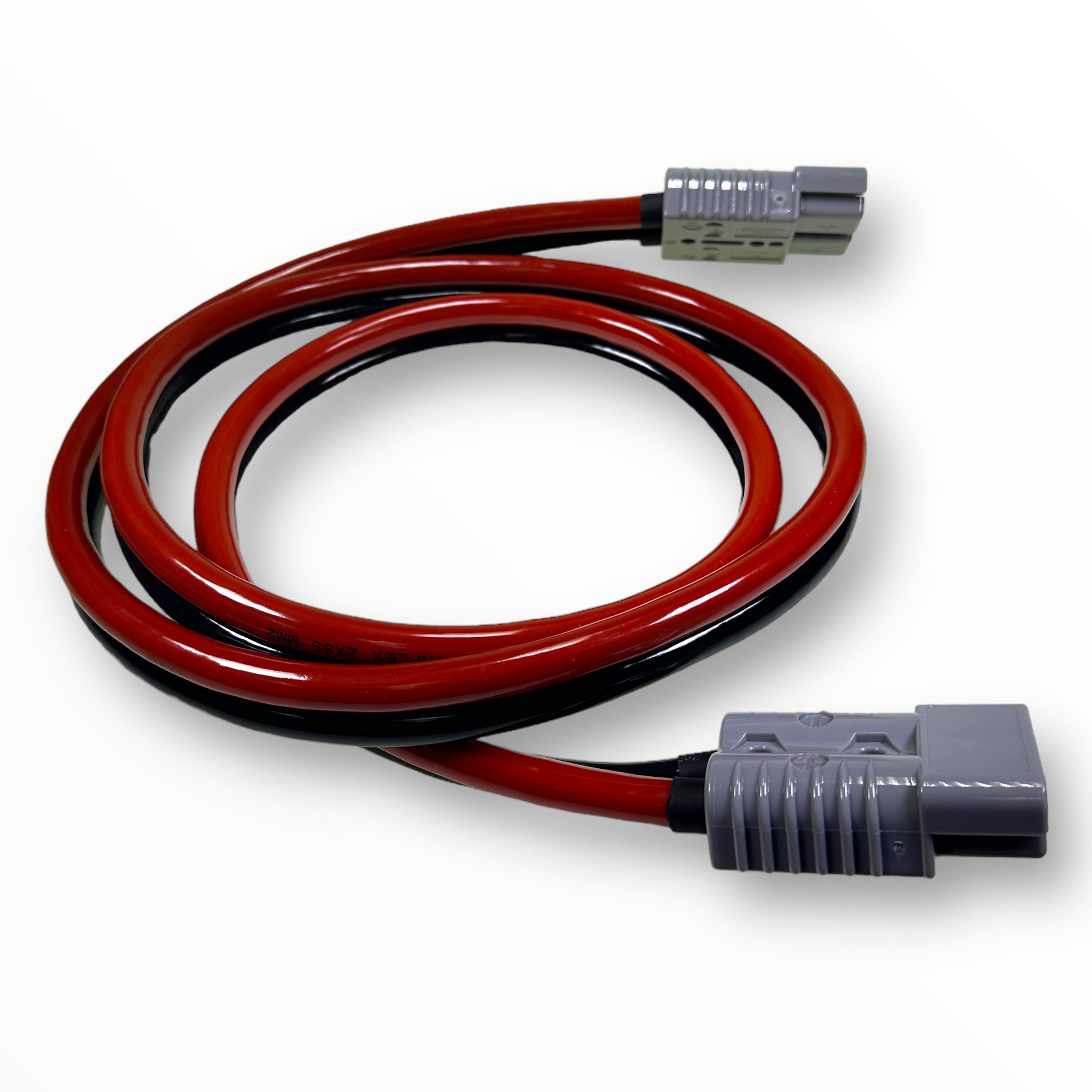 Tail Lift Lead - Anderson Plug to Anderson Plug, featuring a durable twin-flex 35mm cable for connecting batteries to trailer tail lifts. Standard 2m length available.