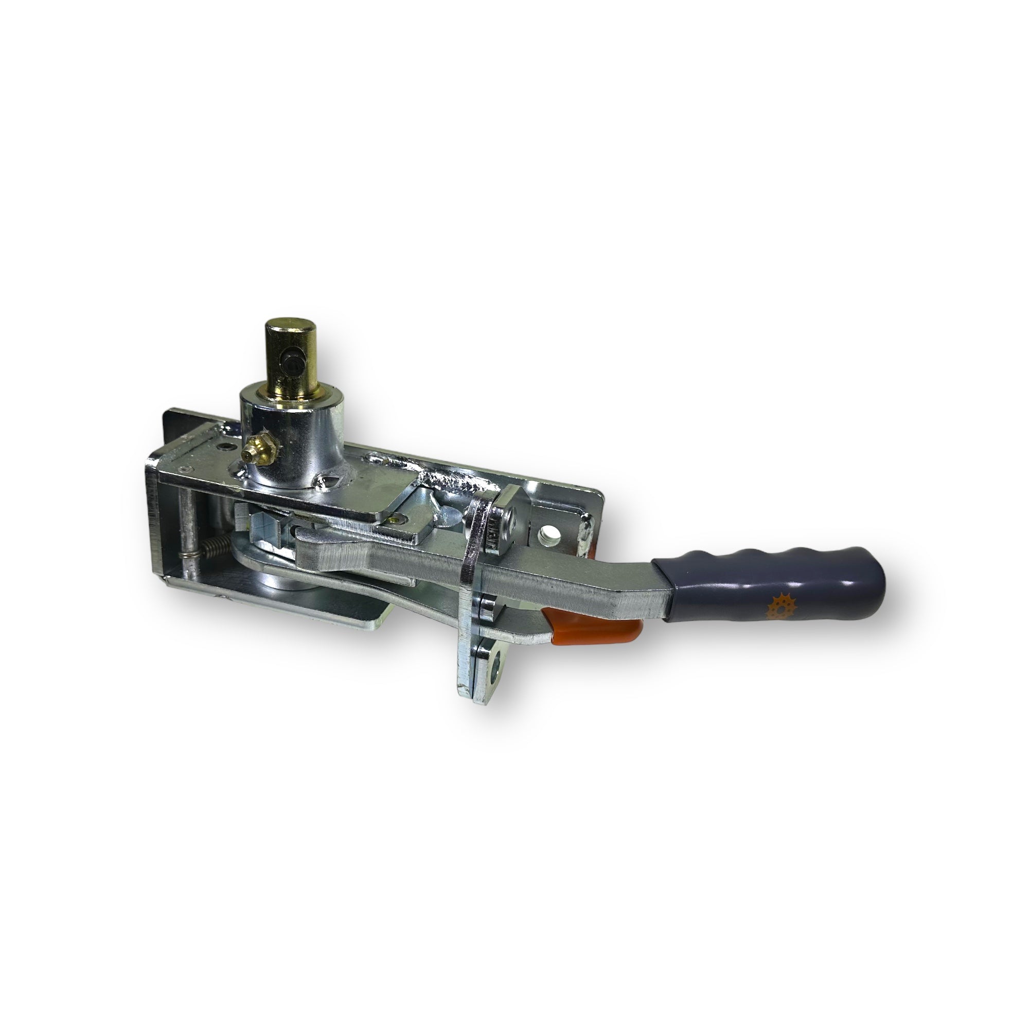 R45DW Ratchet Tensioner, a metal tool with a handle, designed for SDC Trailers, showcased in a close-up view highlighting its mechanical details.