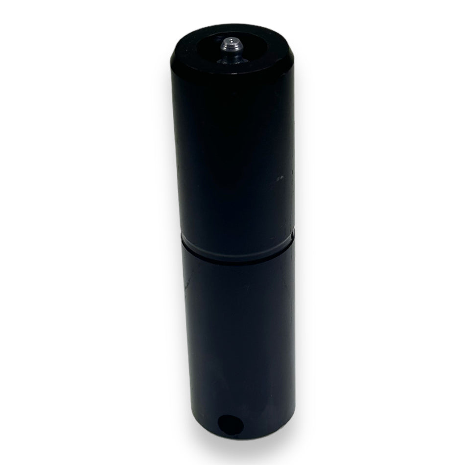 Pin 35x132mm - BO08B Recessed Nipple, a black cylindrical metal component with a screw on top, ideal for commercial trailer applications.