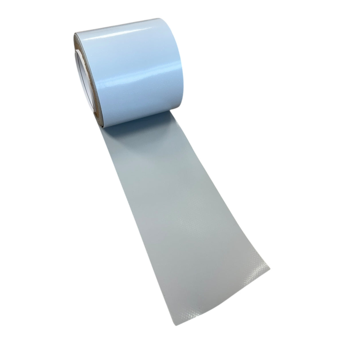Curtain Side Adhesive Repair Roll, grey, for durable vehicle repairs; 100mm wide, 5m length, strong PVC with adhesive.