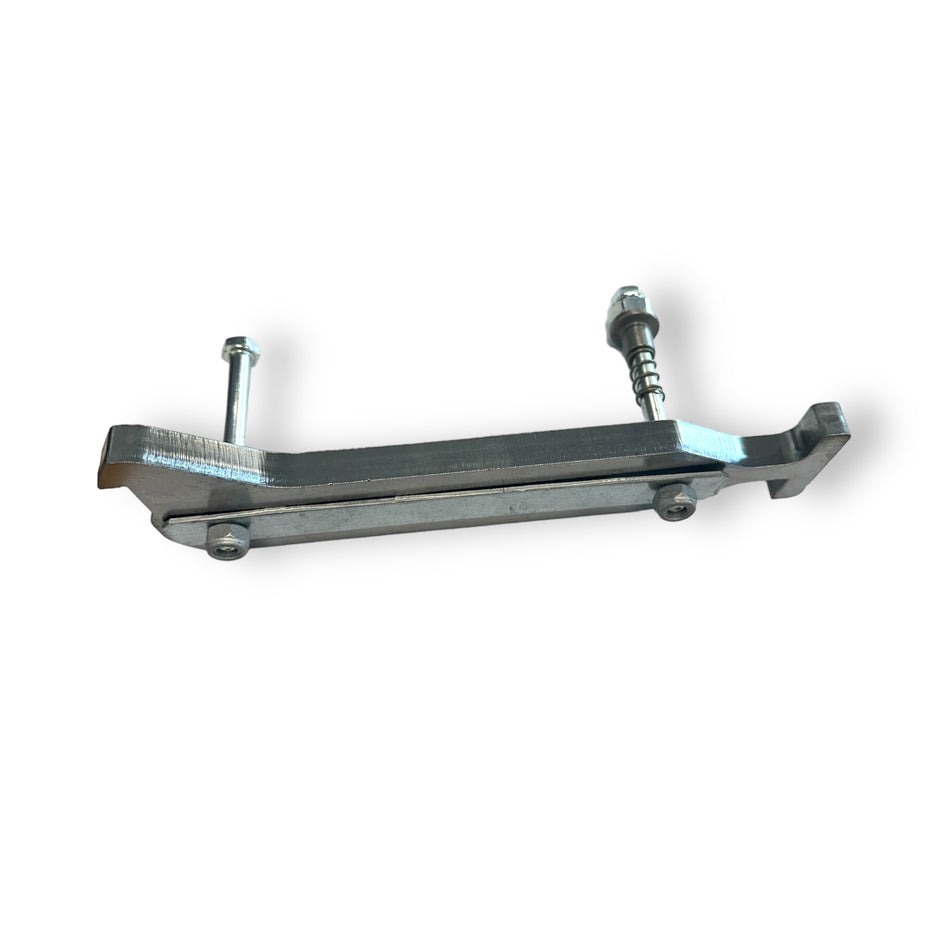 Lock railing 223mm (Std) for Dhollandia tail lifts, featuring a metal structure with screws, designed for secure attachment, ideal for commercial trailers.