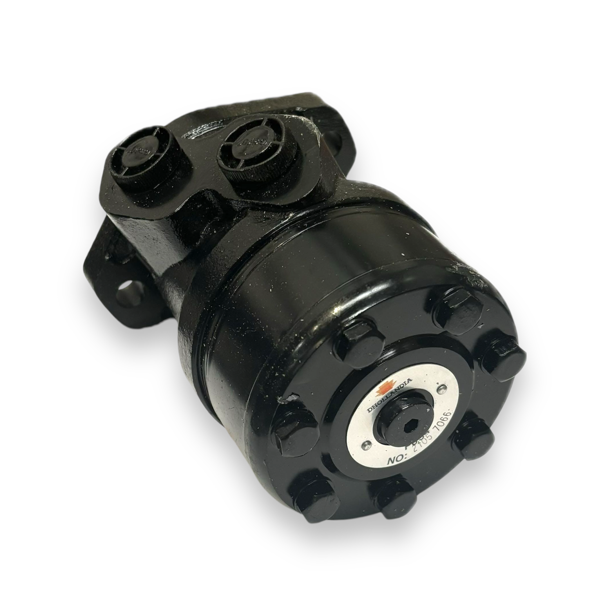 Hydro motor 160 for Dhollandia tail lifts, featuring a black metal cylinder design, essential for efficient operation of large commercial vehicle lifts.