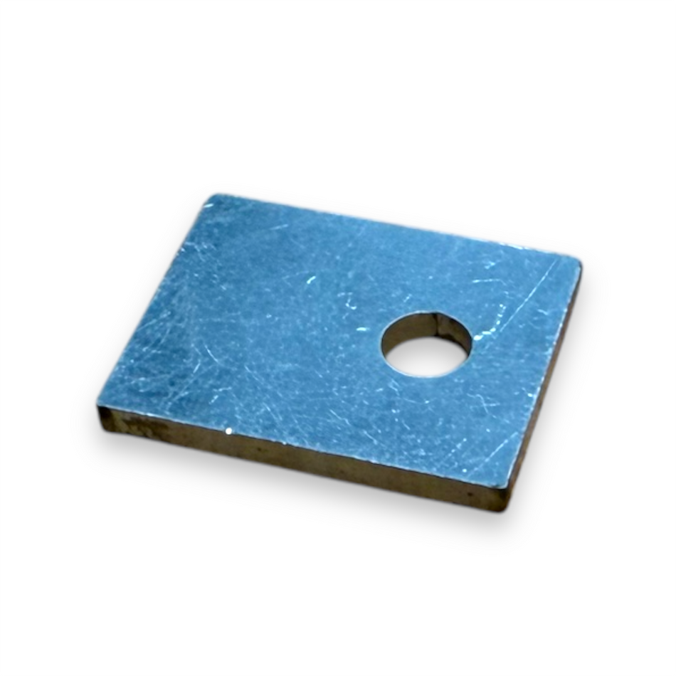 Sprocket Keeper Plate for all Del tail lifts, featuring a metal design with a central hole, compatible with large commercial trailers.