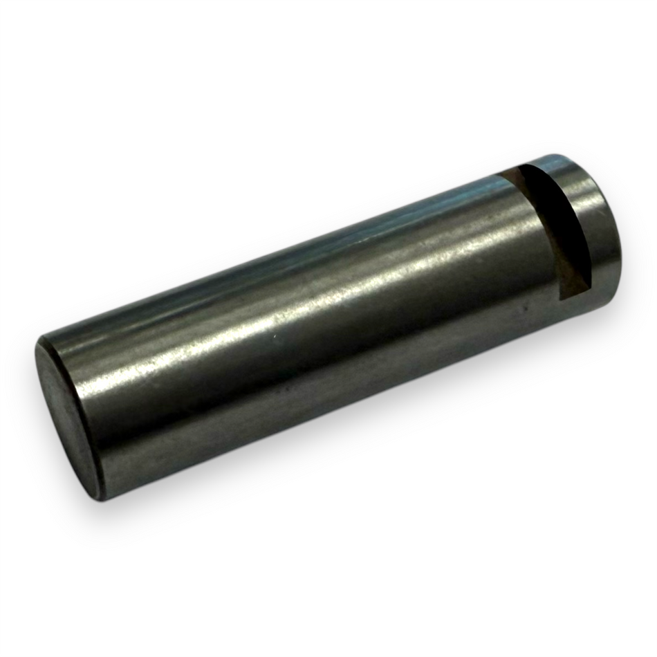 Ram Head Sprocket Pin for Del Tail Lift models DL500-DL1000, featuring a metal cylindrical design with a central hole, essential for commercial trailer lifts.