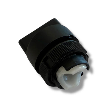 Selector Switch for tail lift switch boxes, featuring a black plastic design with a white cap, used in commercial trailers for operational control.