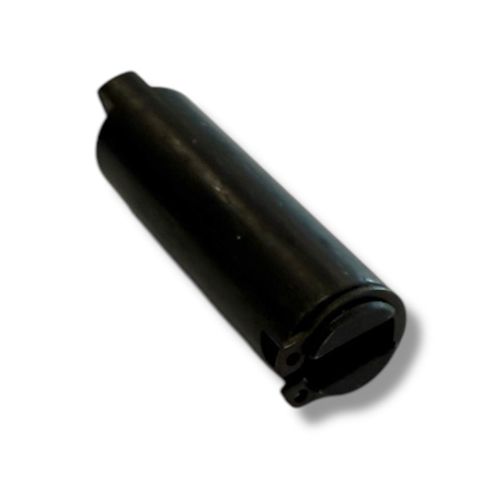 Motor Connection Circlip MP - P 57mm, a black cylinder with a hole, designed for Dhollandia tail lifts in commercial trailers.