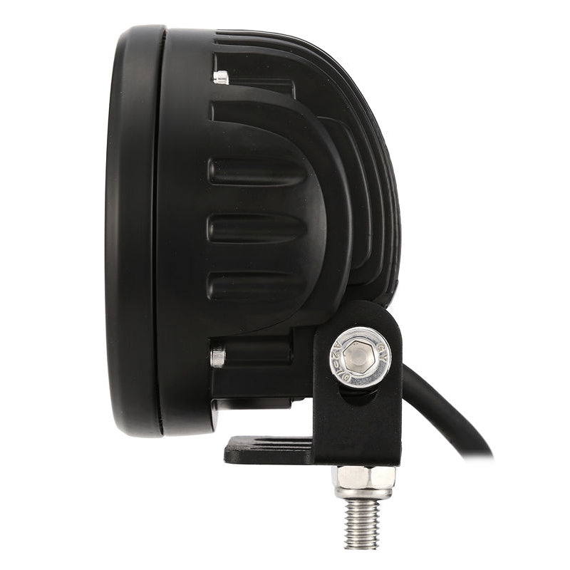 Worklight Flood or Spot Beam LED Light featuring a close-up of mounting screws, showcasing its durable design and suitability for agricultural applications.