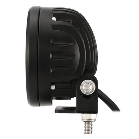Worklight Flood or Spot Beam LED Light featuring a close-up of mounting screws, showcasing its durable design and suitability for agricultural applications.