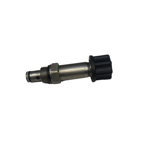 V031.H Cartridge without coil SA HYDAC: Metal valve-cartridge with O-ring seal and plastic knob for Dhollandia Tail Lifts. Quality replacement part, fits single-handle faucets.
