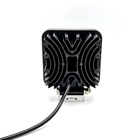 Economy LED Work Lamp Series square model with wire, showcasing its compact design for versatile mounting in commercial trailers and vehicles.