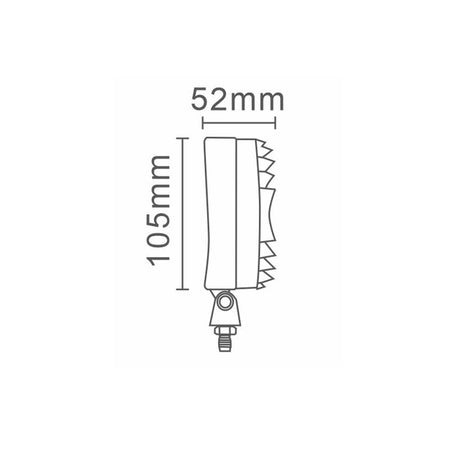 Diagram of Economy LED Work Lamp Series, featuring round, square, and magnetic options, showcasing design and specifications for commercial vehicle use.
