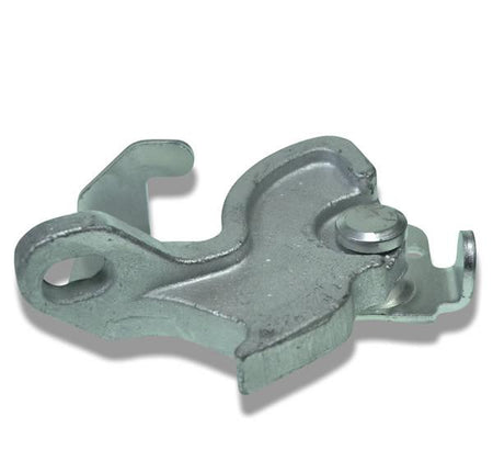 Maximum Security Lock Keeper featuring a sturdy metal design with a visible screw, ideal for securing mobile doors on commercial trailers.