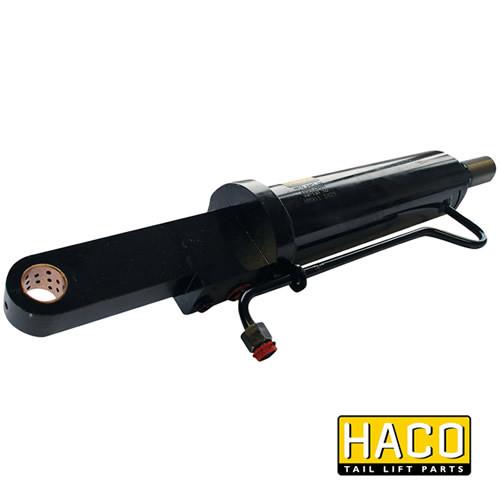 Tilt Ram Cylinder HACO for MBB tail lifts, compatible with various MBB models, featuring a black hydraulic lift arm and cylinder without extension.