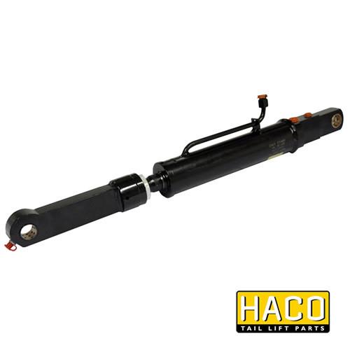 Tilt Ram Cylinder HACO with Extension, designed for MBB tail lifts models, visible as a black cylinder with handle, suits MBB Palfinger parts 1402740 & 2001437.