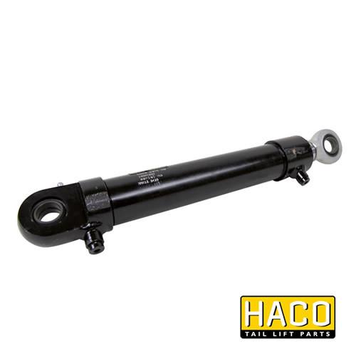 Folding Cylinder HACO for MBB tail lifts, featuring a black cylindrical design with a round hole, compatible with MBB Palfinger parts 1408768.