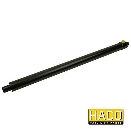 Ram Cylinder HACO suited for Ratcliff part 4471-138-1, featuring a black metal body with a yellow cap, ideal for commercial tail lift systems.