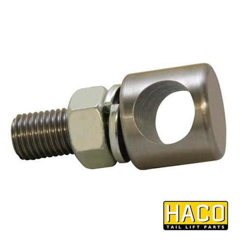 Eye retraction cylinder HACO for Dhollandia Tail Lift, suited for Part M4820, featuring a metal bolt and nut for secure fastening.