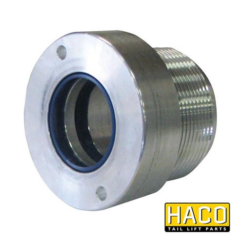 Cylinderhead HACO for Dhollandia Tail Lift, featuring a metal cylindrical design, compatible with Dhollandia Part M4235.050, Ø35/50mm, single acting.