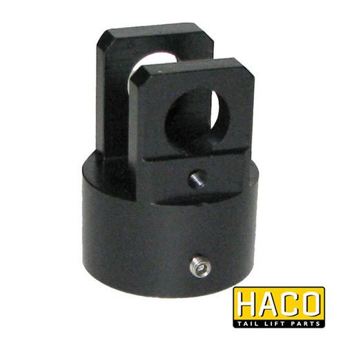 Fork rod (Arm30) HACO with a central hole, compatible with Dhollandia M4102.070.30.40, visible in black metal.